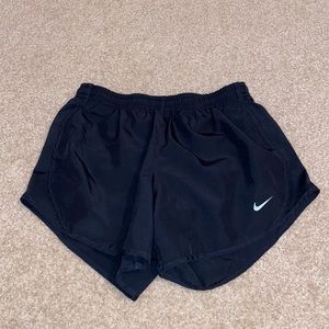 Solid Black Nike Athletic Shorts (Medium: Girls)